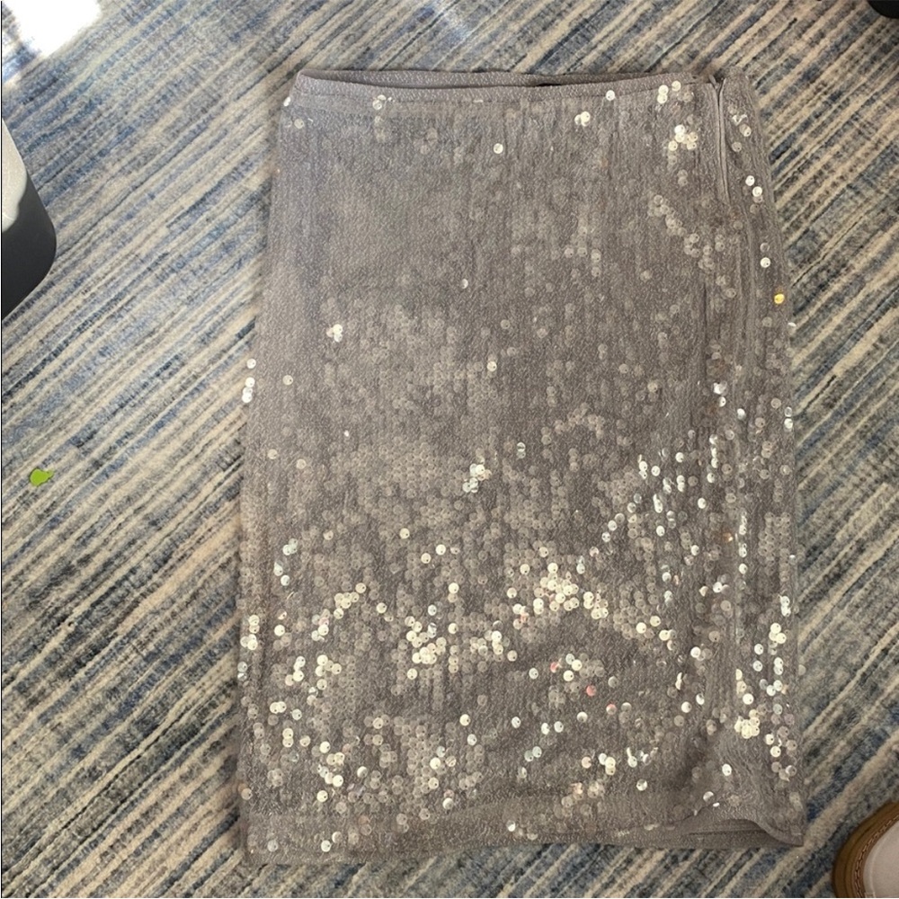 Dynamite Sequined Pencil Skirt - Gray